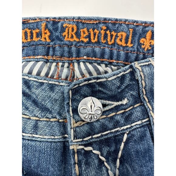 Rock Revival Amy Capri Jeans Sz 25 Medium Wash Stretch Denim Cropped 28” Inseam - Picture 3 of 8